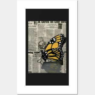 Butterfly on my Newspaper Posters and Art